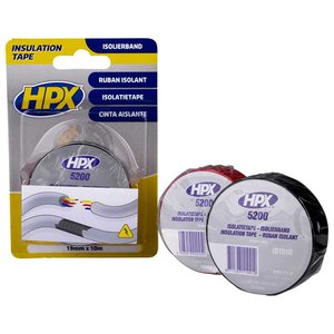 Стрічка ізоляційна HPX 5200, 19 мм, 10 м, червона Стрічка ізоляційна HPX 5200, 19 мм, 10 м, червона